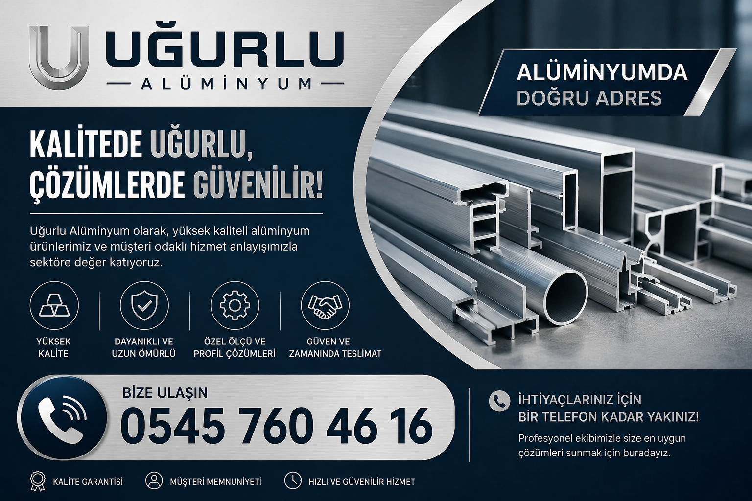 Uğurlu Alüminyum Torbalı Bölgesinde Kalite ve Güvenin Yeni Adı Olmaya Devam Ediyor