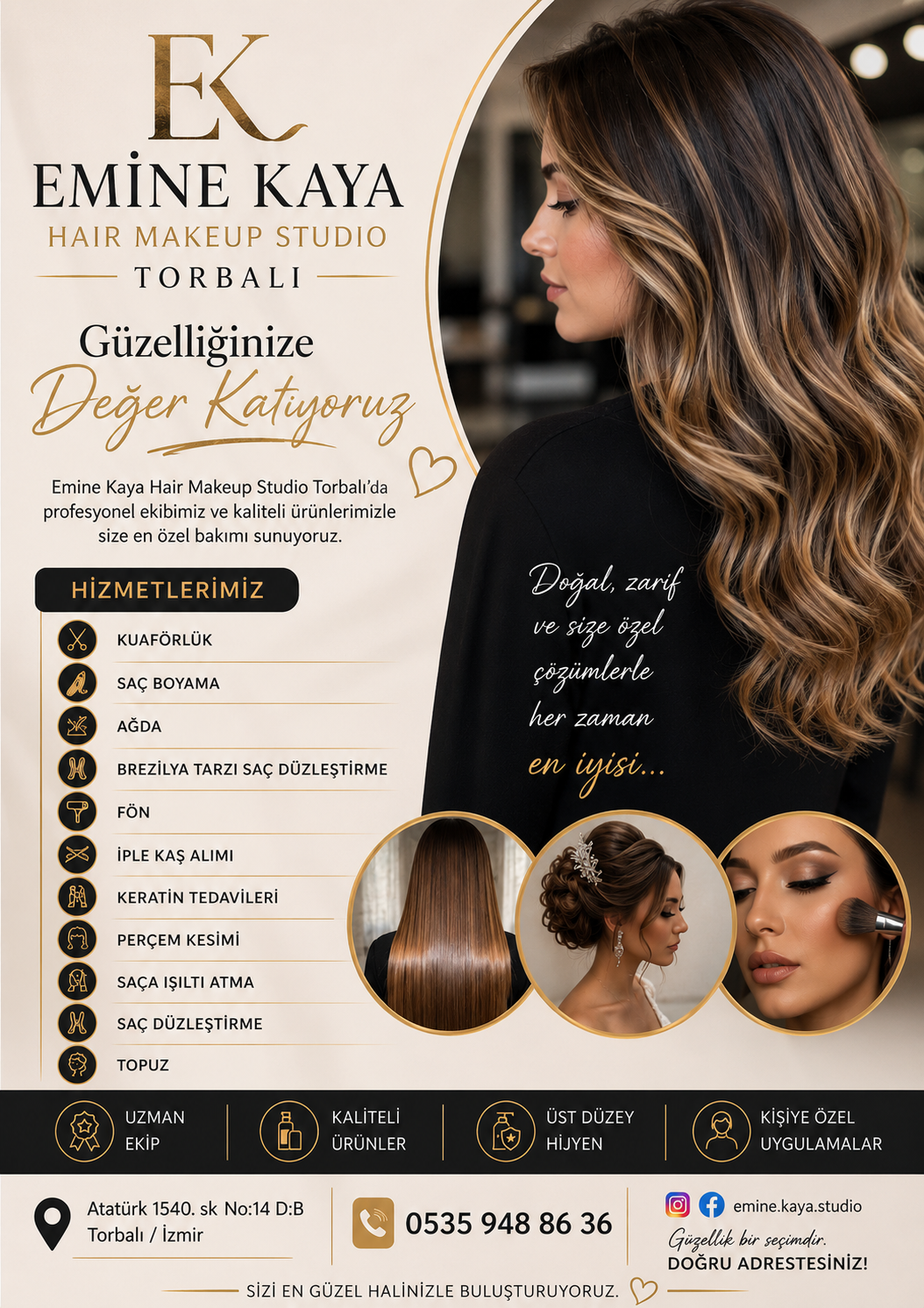 Emine Kaya Hair Makeup Studio Torbalı’da Güzellik ve Profesyonel Bakımın Yeni Adresi